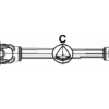 30014 ALBERO CARDANICO OMOLOGATO "CE" A PROFILO TRIANGOLARE SPINATO - CATEGORIA 2 - lunghezza 600 mm EUROCARDAN O BINACCHI - immagine 3