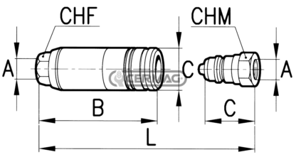 INNESTI RAPIDI FEMMINA TIPO PUSH-PULL, PER TUBO RIGIDO, INNESTABILE CON MASCHIO E FEMMINA IN PRESSIONE. FASTER - Serie 3CFPV - immagine 2