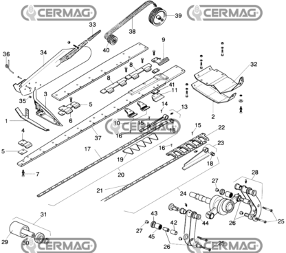 Dentiera 12 denti m 1,75 PER BARRE FALCIANTI GASPARDO FB 925