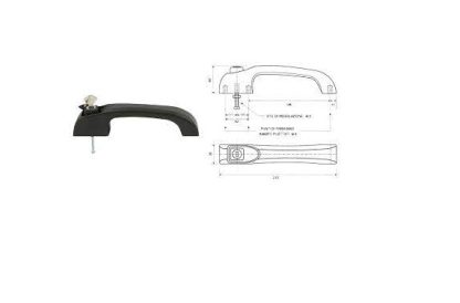 MANIGLIA ANATOMICA CON CHIAVE TRATTORE