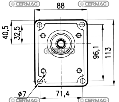 POMPA AD INGRANAGGI GRUPPO 2 - VERSIONE STANDARD - ALBERO CONICO - 11,4 cm3, sinistra - immagine 2