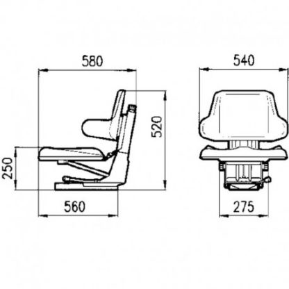 60586 SEDILE TRATTORE COBO CON  MOLLEGGIO VERTICALE SC20 - immagine 2