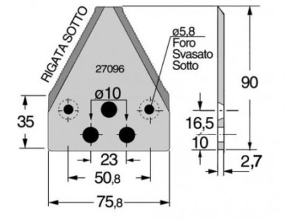 SEZIONE XL SP=2,5 PER BARRE FALCIANTI BCS DUPLEX "GOLD" - immagine 2
