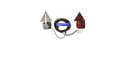 KIT COMPLETO DI FANALI, CATADIOTTRI TRIANGOLARI E CAVO CON SPINA, MONTATI SU SUPPORTO MAGNETICO CON TRIANGOLI