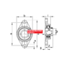 SUPPORTO A FLANGIA 2 FORI AUTOALLINEANTE CON CUSCINETTO SERIE UCFL 207 d.35 - immagine 2