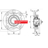 SUPPORTO A FLANGIA TONDA AUTOALLINEANTE CON CUSCINETTO SERIE UCFC 209 d.45 - immagine 2
