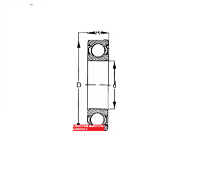 CUSCINETTO RADIALE A SFERE 6000-2RS Dimensioni 10x26x8 mm - immagine 2
