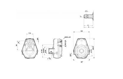 MOLTIPLICATORE PER POMPE GRUPPO 2  Attacco Maschio 1"3/8  Rapporto 1:3 - immagine 2