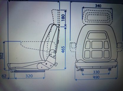 SEDILE IN SKAY A BASE PIANA CON GUIDE, BRACCIOLI SCHIENALE IDEALE PER 80.90 FIAT E COSTRUTTORI VARI - immagine 3