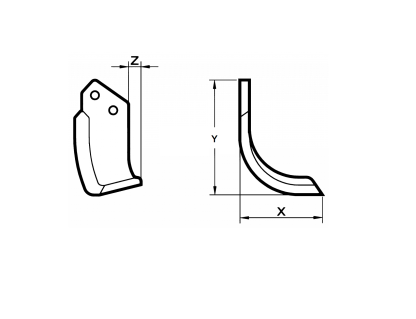 ZAPPA RICAMBIO FRESA MASCHIO B DX M01110426R - immagine 2