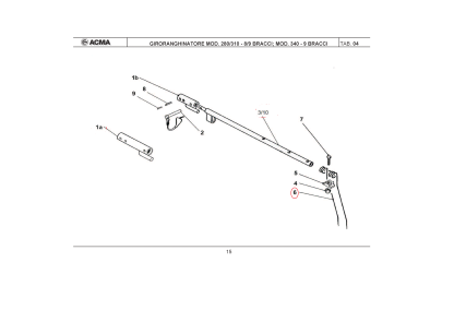 MOLLA GIROANDANATORE ACMA 280 310 FAZA 9 BRACCIA E 8 BRACCIA DRITTA ORIGINALE - immagine 2