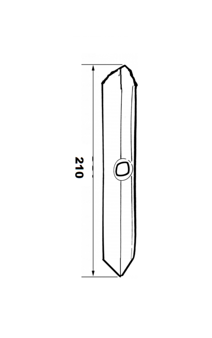 57169 VOMERE DRITTO PER MOLLA 40X6