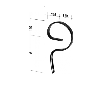 57168 MOLLA «FLEX-PALL» PER VIBROCOLTIVATORI SENZA VOMERE 32X12 L.450
