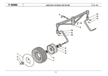 RIF. 6 RONDELLA RUOTA  INTERNA ACMA GV 300 - immagine 2