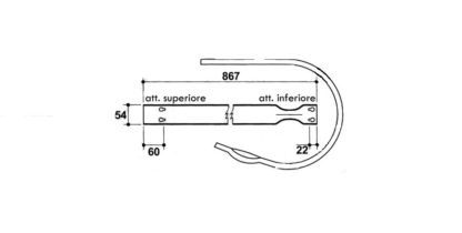 FASCIA ROTOPRESSA  L= 867 - H=54,0  imp Abbriata,Supertino,Carraro,Omas,Guaresi,Wolgari