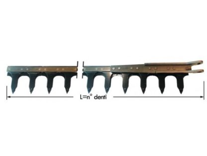 DENTIERA MONTATA 12 denti cm. 182 PER BARRE FALCIANTI GRIBALDI & SALVIA MOD. SUPERIOR 72 - ADATTABILI SLAM E IMA LA ROCCA