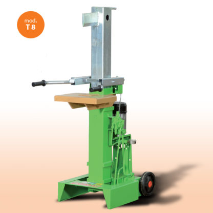 SPACCALEGNA VERTICALE IDRAULICO T8 CON PIANO MOBILE CON MOLTIPLICATORE