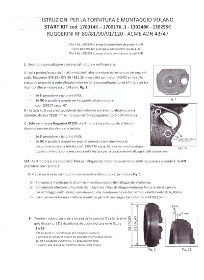 KIT AVVIAMENTO ELETTRICO COMPLETO RUGGERINI RF80/81/90/91/120 Acme ADN 37/43/47 - immagine 3