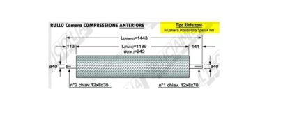 R 23110 RULLO IN LAMIERA ANTERIORE ROTOPRESSA WOLGARI