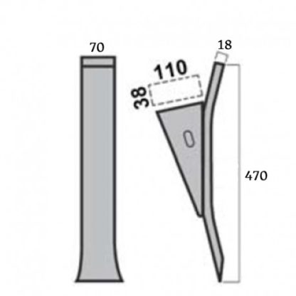 SCARPETTA PER RIPUNTATORE CON ANCORA 70X18 MM PER ALPEGO - immagine 2