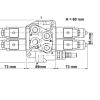 Distributore idraulico oleodinamico elettrico 3/8' doppio effetto 3 leve 12 V - immagine 2