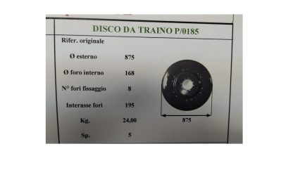 68.518  DISCO TRAINO ORIGINALE  KUHN  PZ 184  PZ 185 PZ 186 PZ 187     1190 270 265 - immagine 3