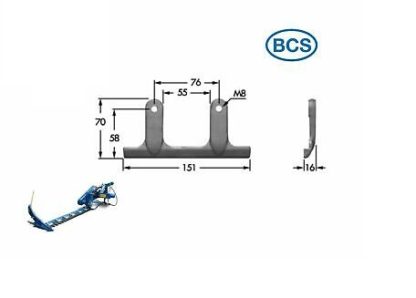 52128210 GUIDA INFERIORE BARRA FALCIANTE BCS DUPLEX