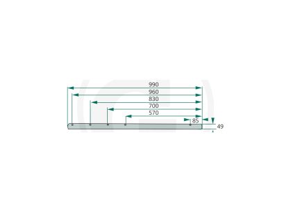155591.0 BRACCIO PORTADENTI ROVESCIAMENTO A DESTRA ANDANATORE KRONE KS 3.80/12, 4.20/12 - immagine 2