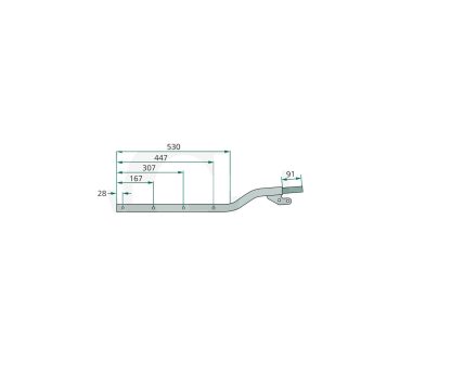 57743010 BRACCIO ANDANATORE KUHN GA 4311GM , 4321GM , 4501GM , 4511GM , 4521GM , 7301 , 8001H - immagine 2