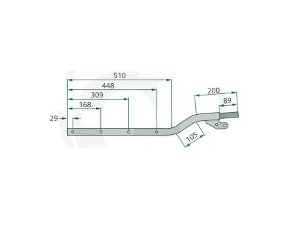57720820 BRACCIO PORTADENTI ANDANATORE KUHN GA 381GM , GA 381GT , 4101GM , 4101GTH , 7000DL , 7301 , 7302DL , 8001H - immagine 2