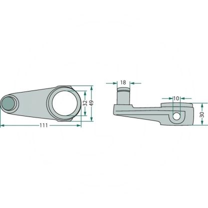 57501210 LEVA DI COMANDO ANDANATORE KUHN GA 280 - 300NM - immagine 2