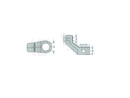 K8009770 MANOVELLA DI COMANDO ANDANATORI KUHN GA 4120TH, 4121GM, 4121GTH, 6522, 7301, 7302DL - immagine 2