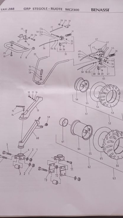 0228800470 PULSANTE SINISTRO MOTOCOLTIVATORE BENASSI MC2300 - immagine 2