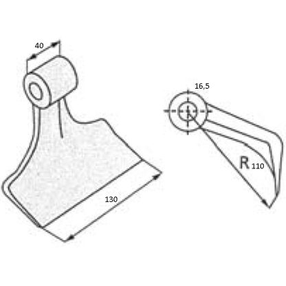 57317 MAZZA PER TRINCIA MASCHIO BC, BE, BL, Vita, Bella, Brava, Tritone FORO 16,5    T24004085 - immagine 2