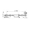4988796 CATENA IMBRIGLIAMENTO TRATTORE FIAT NEW HOLLAND n° maglie 4 + 3  L min 670 mm - immagine 2