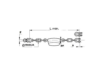 87724774-TK CATENA IMBRIGLIAMENTO FIAT NEW HOLLAND n° maglie 1 + 1  L min 450 mm - immagine 2