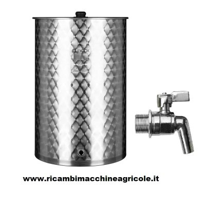 CONTENITORE PER ALIMENTI IN ACCIAIO INOX 100LT