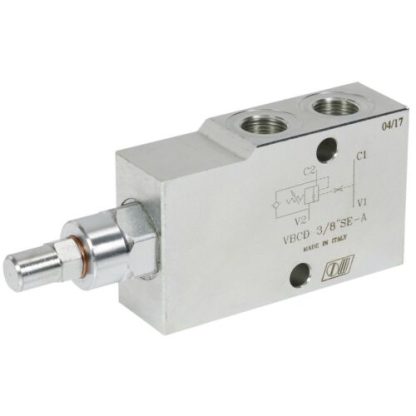 82224 VALVOLA DI BLOCCO E CONTROLLO DISCESA SEMPLICE EFFETTO IN LINEA 1/2 gas