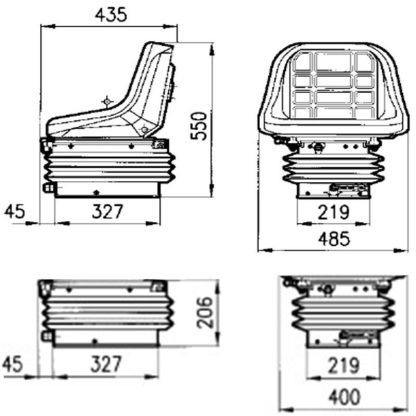 60881 SEDILE TRATTORE GT 50 OMOLOGATO CON MOLLEGGIO M200 COBO - immagine 2