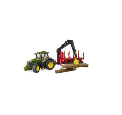 TRATTORE BRUNDER JOHN DEERE CON RIMORCHIO BRUDER