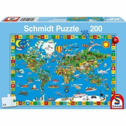 PUZZLE MAPPAMONDO PER BAMBINI 200 PZ SCHMIDT