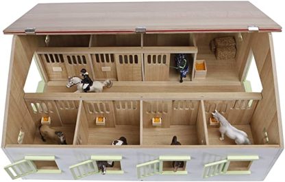 SCUDERIA IN LEGNO ROSA CON 7 BOX PER CAVALLI KIDS GLOBE - immagine 4