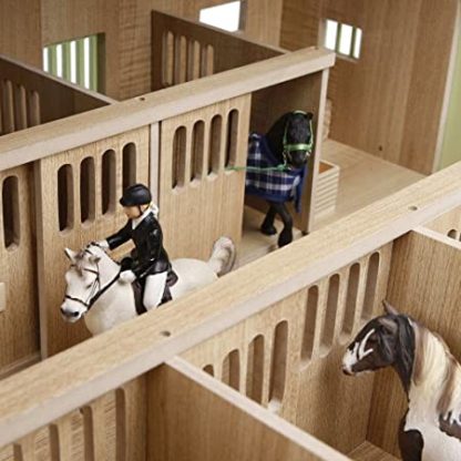 SCUDERIA IN LEGNO ROSA CON 7 BOX PER CAVALLI KIDS GLOBE - immagine 3