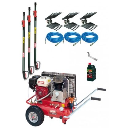 KIT LISAM TRE OPERATORI PER LA RACCOLTA DELLE OLIVE CON MOTOCOMPRESSORE