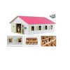 SCUDERIA IN LEGNO ROSA CON 7 BOX PER CAVALLI KIDS GLOBE