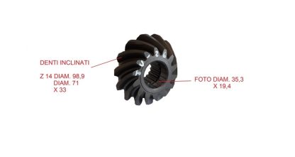 PIGNONE FRESA MASCHIO  U - US - UZ - SILVA 14 DENTI - immagine 3