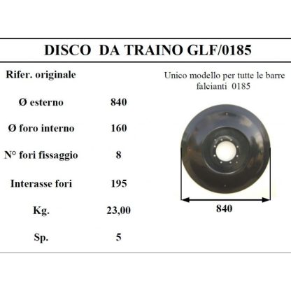 DISCO DA TRAINO GALFRE' 185