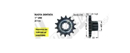 B03400046R RUOTA DENTATA Z 14 FERABOLI 65.551-06