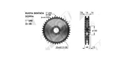 B034P0087R RUOTA DENTATA Z 38 TRASMISSIONE FERABOLI EXTREME 65.512-09