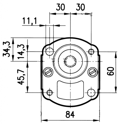 2.4539.630.0 POMPA AD INGRANAGGI GRUPPO  2 ROTAZIONE DX 22 LITRI PER SAME 80904 - immagine 2